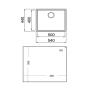 TEKA - Lava Louças SQUARE 50.40 TG BLACK