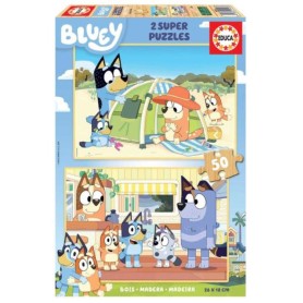 EDUCA - Puzzle 2x50 Bluey (Madeira) 19408