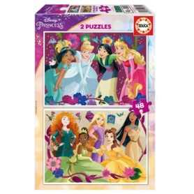 EDUCA - Puzzle 2x48 Disney Princess 19675