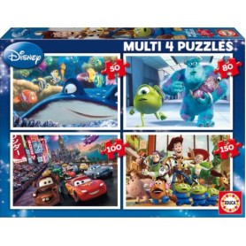 EDUCA - Puzzle Multi 4 Puzzles Pixar 50-80-100-150 15615