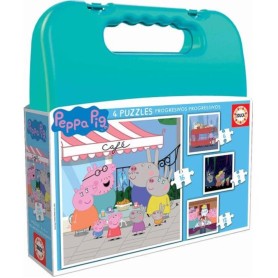 EDUCA - Puzzle Maleta Progressivos Peppa Pig 6-9-12-16 18112