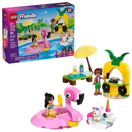 LEGO Festa na Piscina com Unicórnio e Flamingo 42658