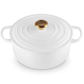LE CREUSET - Cocotte Redonda Signature 24cm Branco 21177260101441
