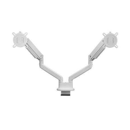 ONE FOR ALL - Suporte Mesa para 2 Monitores com 2 Braços Branco DM 4220