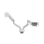 ONE FOR ALL - Suporte Mesa para 2 Monitores com 2 Braços Branco DM 4220