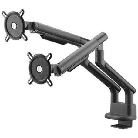 ONE FOR ALL - Suporte Mesa para 2 Monitores com 2 Braços Preto DM 7210