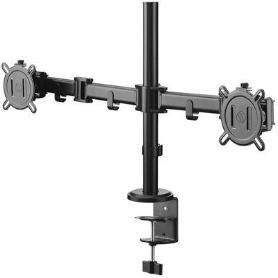 ONE FOR ALL - Suporte Mesa para 2 Monitores Preto DM 2210