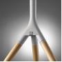 ONE FOR ALL - Suporte de Chão VESA 400 Tripod Oak Silver Grey WM7472
