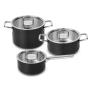 SILAMPOS - Conjunto 3 Peças Comfort Glass Black 63212JWR0520